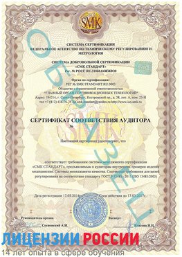 Образец сертификата соответствия аудитора Очер Сертификат ISO 13485